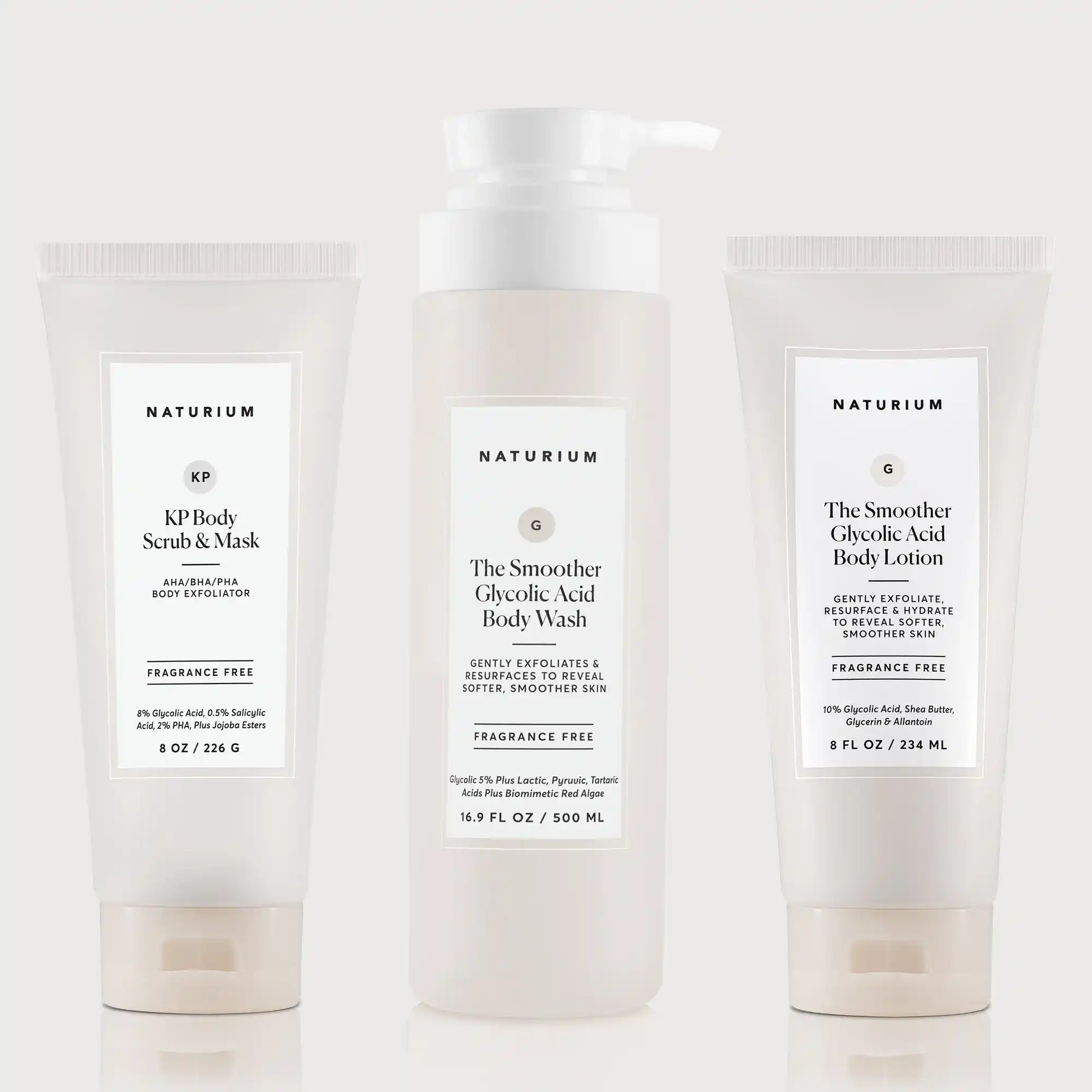 the-glycolic-acid-body-bundle-q6 NATR_KPScrub_SmootherBodyWash_SmootherLotion_Bundle_ecomm.webp